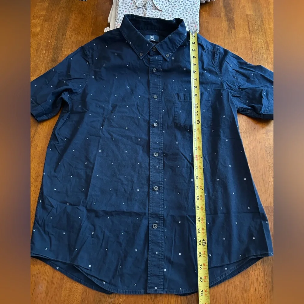 Classic Fit Short Sleeve Button Up Shirt Bundle Men’s Size L | 3-Pack | George - Picture 10 of 11